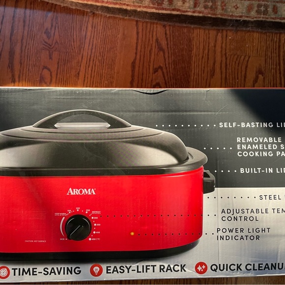 BRAND NEW AROMA 18 Quart ROASTER OVEN red - Picture 3 of 7